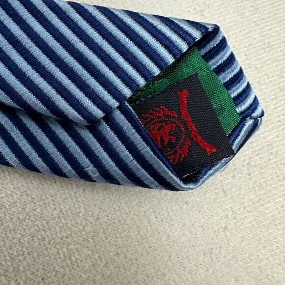 Tommy Hilfiger 100% Silk Ties Pink Geometric and Blue Stripe Patterns - Picture 4 of 5